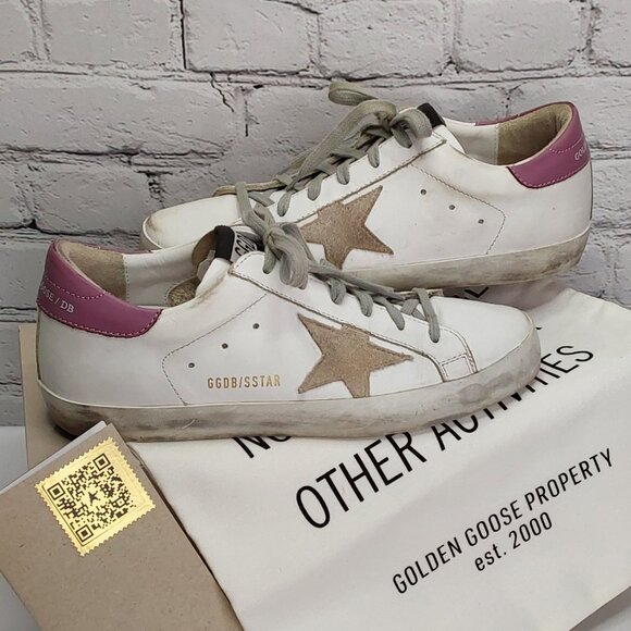 GOLDEN GOOSE DELUXE 'SUPERSTAR' SNEAKERS 'GGDB' DUST BAG, BOX FULL INCLUSION - Picture 3 of 16